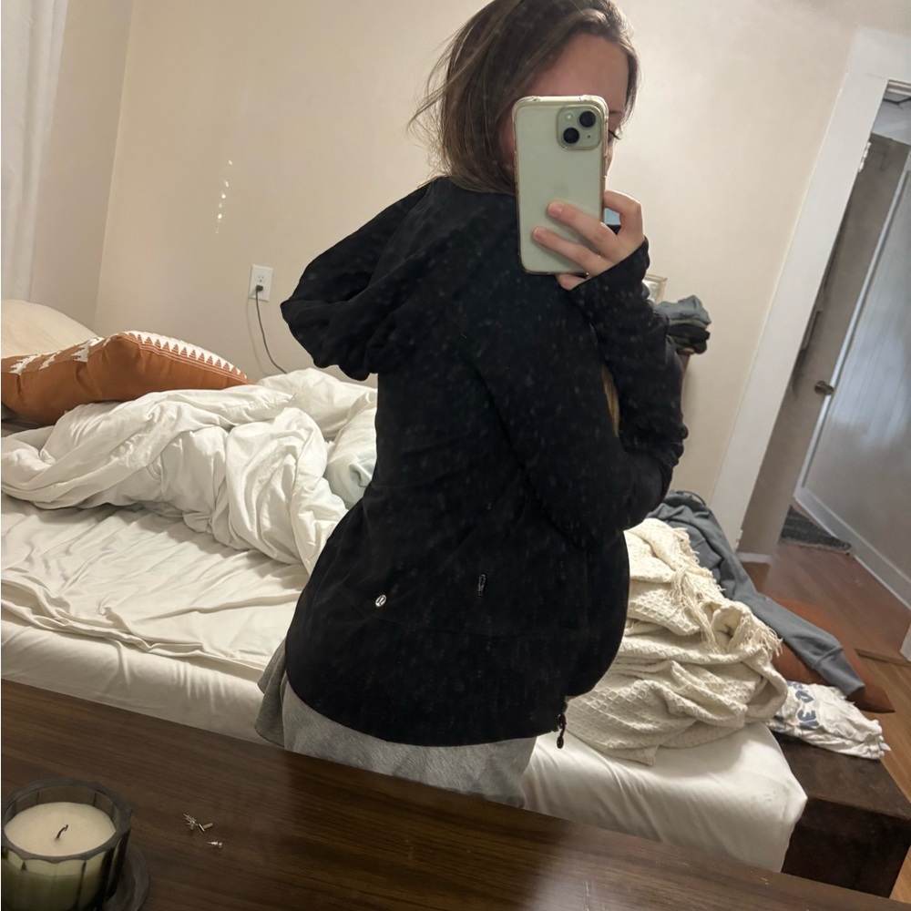 Black Lululemon Jacket with Hoodie
